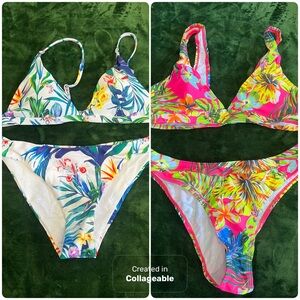 2 Tropical Floral Swim Sets